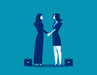 Arabic business people. Concept business greeting vector illustration. Flat design style.