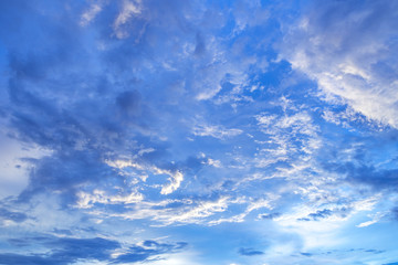 Naklejka na ściany i meble beautiful brilliant and dynamic sky, long exposure photography for cloud movement