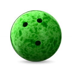bowling ball on white background. Isolated 3D illustration