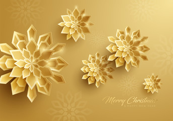 Paper graphic of Christmas snowflakes. Christmas decoration. 