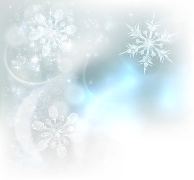 Christmas Snowflakes Ice Crystals Background