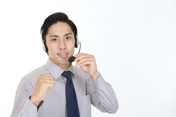 ガッツポーズのオペレーター