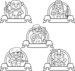 warriors of the wild west, a set of images