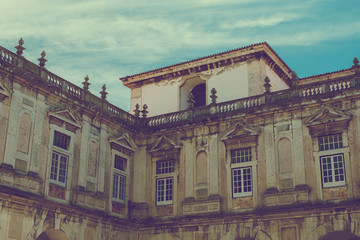 Fototapeta premium Inside yard of Igreja and Convento da Graca in Lisbon.