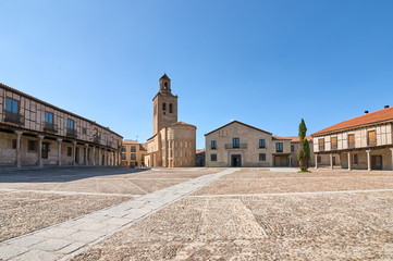 Plaza de la Villa and Santa Maria chuch (Square of the Village), Arevalo, Avila, Spain