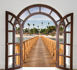 open door view of the gazebo Caribbean