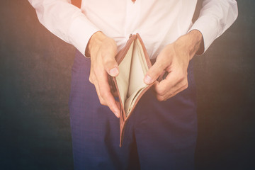 empty wallet in hand