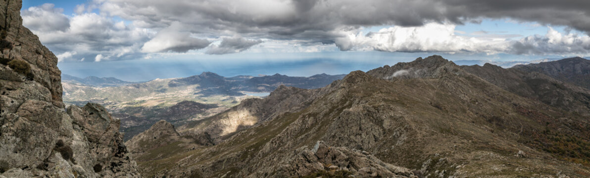 Regino valley and Lac de Codole in Balagne region of Corsica