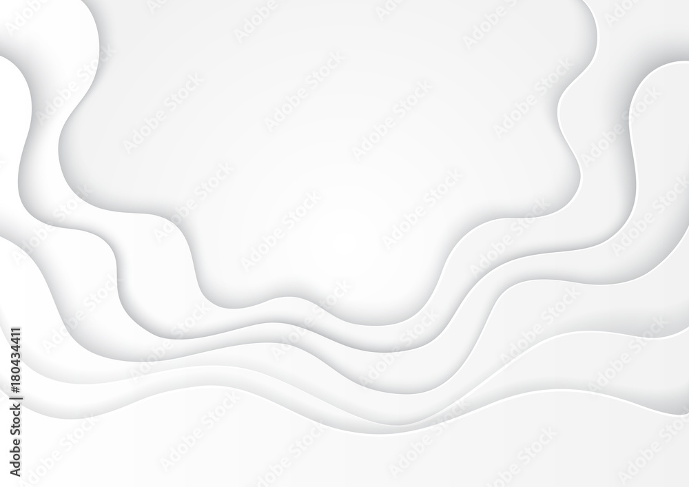 Aufkleber white abstract paper carve template background.for book cover or annual report template a4 size conc