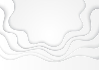 White abstract paper carve template background.For book cover or annual report template A4 size concept design.Vector illustration.