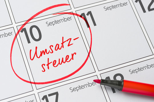 Umsatzsteuer - 10. September