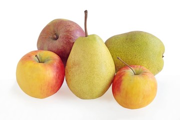 apples and pears closeup