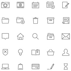 Icons in line style.