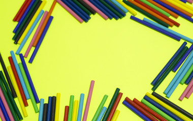 Fototapeta premium Colorful wood sticks on background