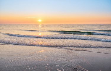 Beautiful summer sunset over Baltic sea. 