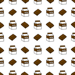 Chocolate Milk Seamless Pattern