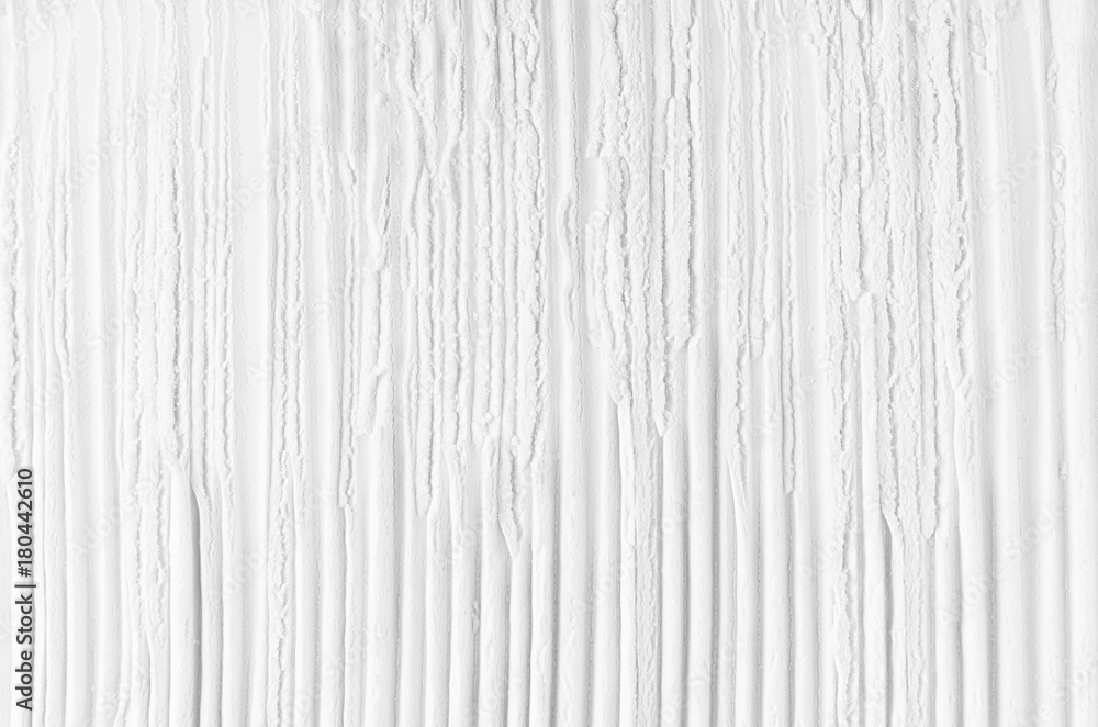 Poster white abstract striped soft smooth crumbly plaster background with vertical folds.