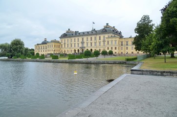 Obraz premium Skandynawska Szwecja Sztokholm światowe dziedzictwo Pałac Drottningholm lato