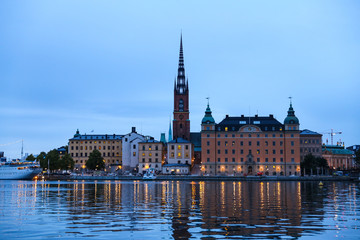 General view of Old Town Gamla Stan in Stockholm, Sweden