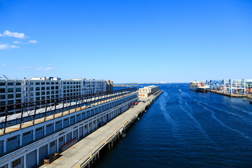 Fototapeta na wymiar Boston Cruise Harbor Channel