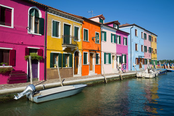 Fototapeta na wymiar A sunny day on the island of Burano. Venice