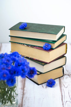 Books and flowers