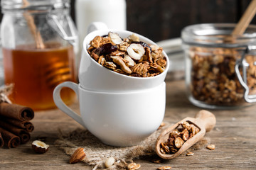 homemade granola with nuts