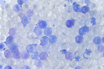 Polymer gel. circle hydro gel balls bead balloon bubbles texture background.