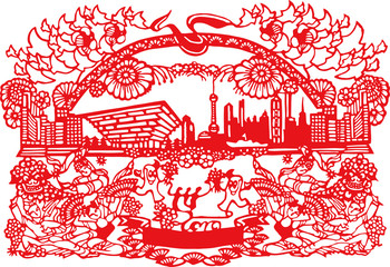 Chinese traditional folk culture Spring Festival stickers	