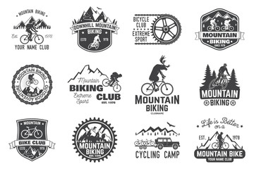 Mountain biking collection. Vector illustration. © sivvector