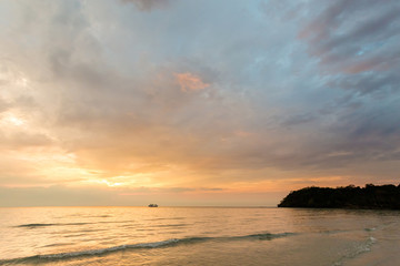 Fototapeta na wymiar Sunset landscape on Koh Kood