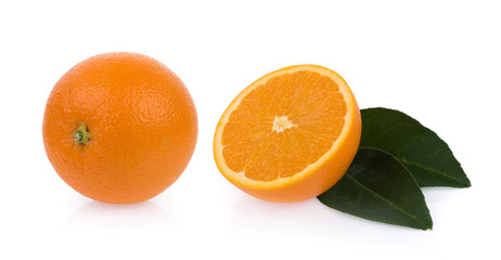 fresh orange isolated on white background