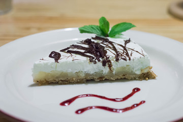 Piece of delicious cake