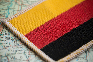 Germany flag on map