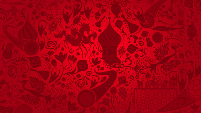 Russian red wallpaper, vector illustration