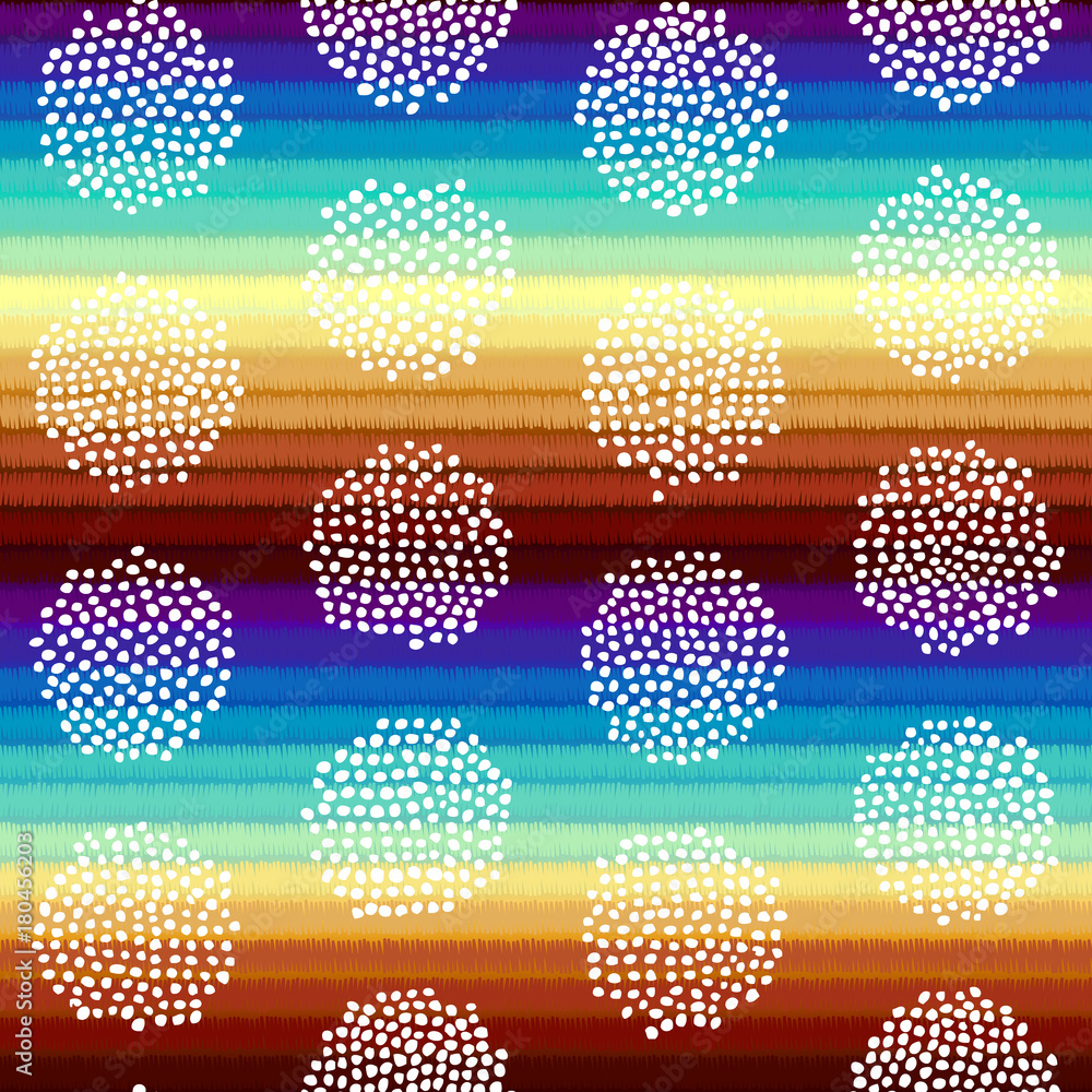 Poster ethnic boho seamless pattern in african style on colorful background. tribal art print. irregular po