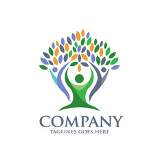 family health logo vector, Family tree logo and plant, family care symbol icon design vector.