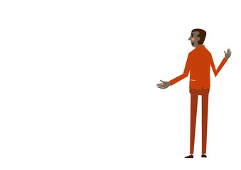 ビジネスマン。ジェスチャー。ポーズ。