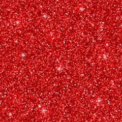 Red glitter texture, seamless pattern. Vector