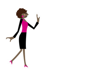 アフリカ系の女性。黒人のビジネスウーマン。