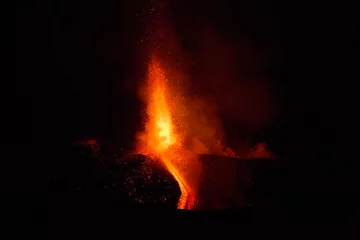 Tuinposter Eruption of Etna Volcano In Sicily  © Wead
