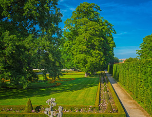 Fototapeta premium Garden of Cesky Krumlov castle, Czech Republic