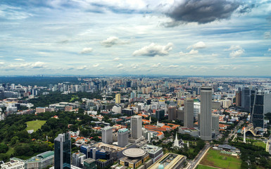 singapore cityscape view in day time and cloudscape