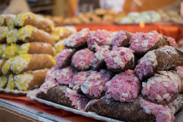 Yellow and Pink Cannoli