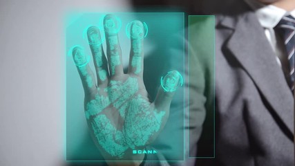 Hand print biometric - Powered by Adobe
