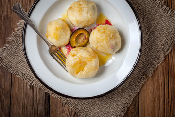 Sweet plum dumplings.