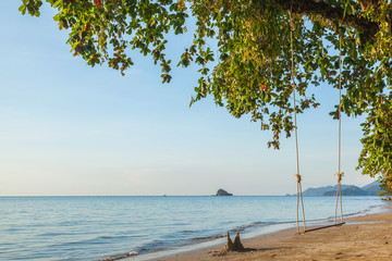 Beautiful sea beach with coast at Chang Island, Thailand