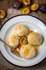 Sweet plum dumplings.