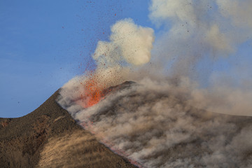 Eruption of Etna Volcano In Sicily
