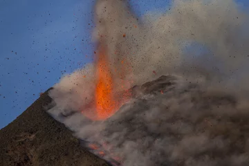 Foto auf Alu-Dibond Eruption of Etna Volcano In Sicily   © Wead